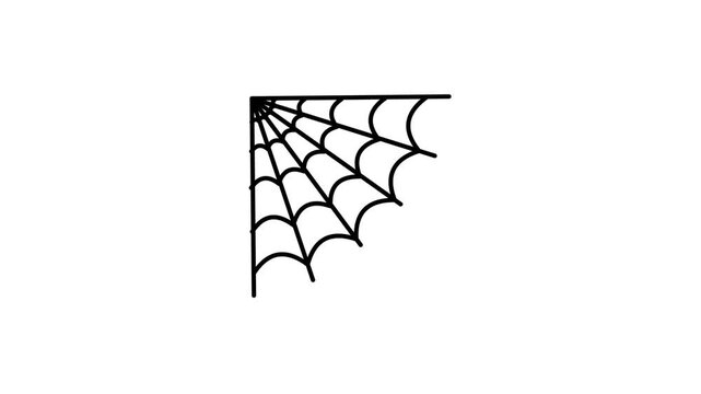 Spider Web Halloween Icon Animation Loop 4K