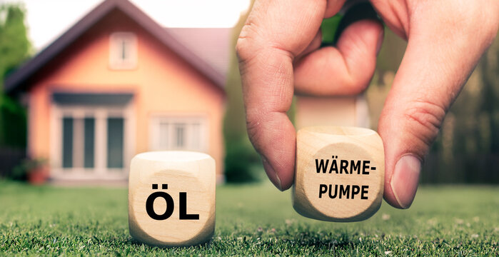 Von der &Ouml;lheizung zur W&auml;rmepumpe &ndash; Symbol f&uuml;r den Heizungswechsel