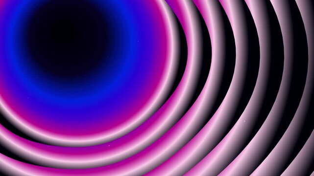 Concentric rings expand and dissipate into a dark purple background