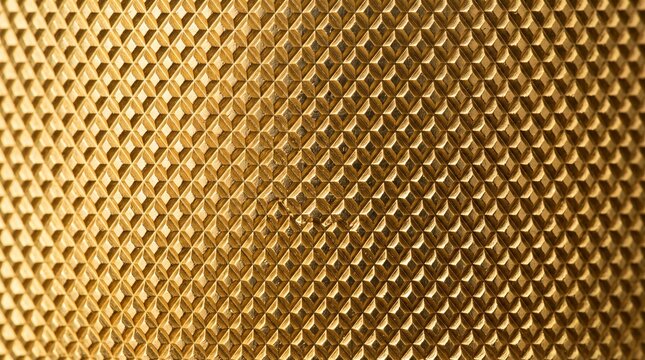 Knurled Gold Metal Surface Texture Close Up