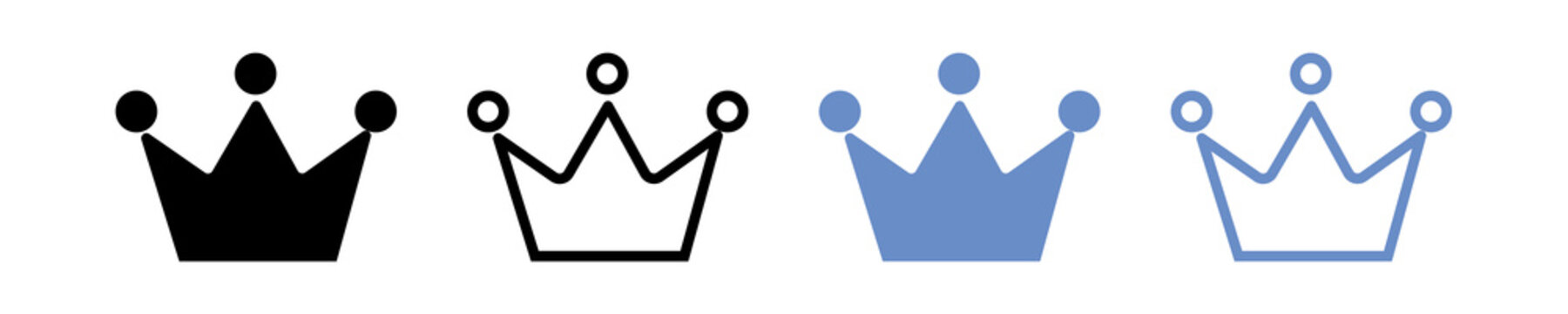 Crown icon set. crown vector icon