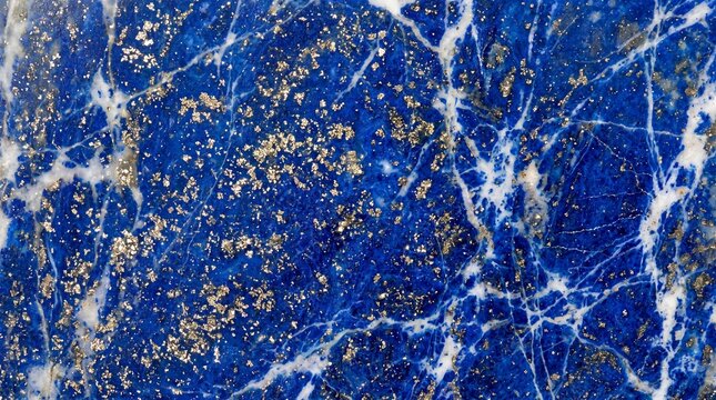 Natural Lapis Lazuli Stone Texture with Pyrite Inclusions
