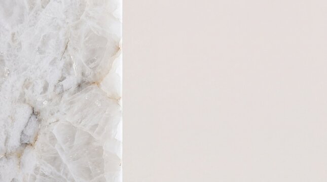 White Quartz Marble Texture with Blank Copy Space