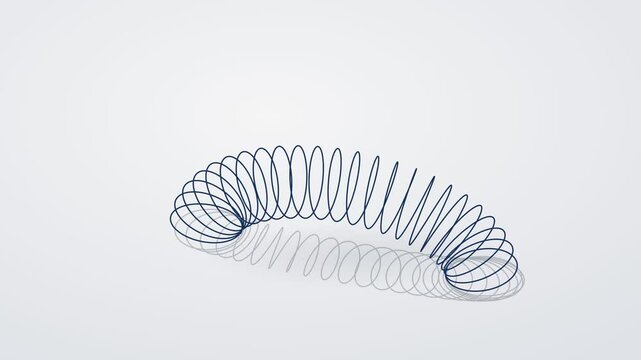 Elastic Blue Spiral Spring Oscillating