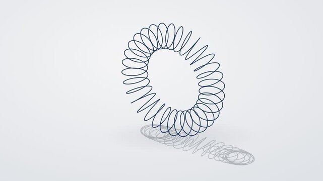 Spinning Toroidal Mesh of Interconnected Helical Coils