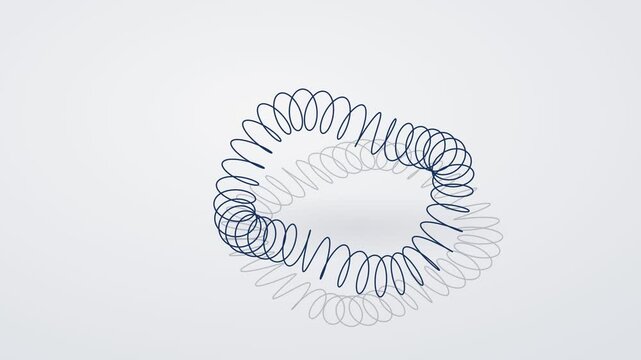 Spinning Helical Wireframe Cylinder