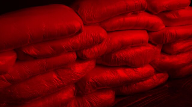 Drug Bags In Red Light