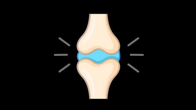 Joint Health Medical Icon Animation with Transparent Background. Full HD. 4K