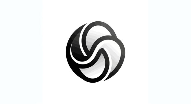 Abstract swirling circular motion logo icon