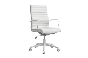 Obraz premium Tall white executive swivel chair
