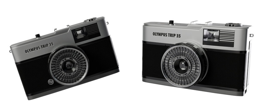 Olympus Trip 35 Film Camera isolated on white