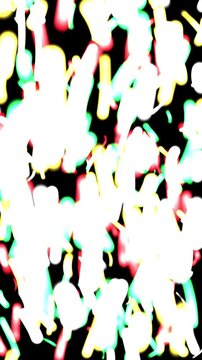 Vertical Neon Festive Bokeh Red Green Gold Seamless Loop Background