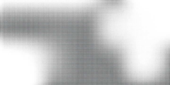 Halftone black polka dots pattern on white background, minimalist abstract wall, arranged in diagonal lines, Black and white doted texture background. modern