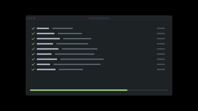 Build Console Test Log Streaming Animation