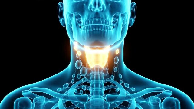 Lymphatic System 3d Scan Illustrating Inflamed Lymph Nodes