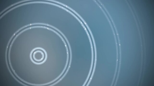 Water ripple effect animation expanding concentric rings on blue surface loop
