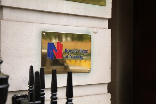 LONDON, UK - JULY 9, 2024: Royal College of Nursing learned society organization and professional associations in London UK.