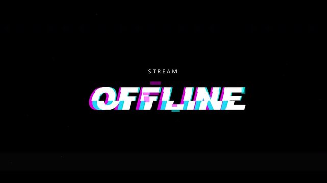 Glitch Offline Text Alpha Channel Transparent Background Digital Distortion 4K