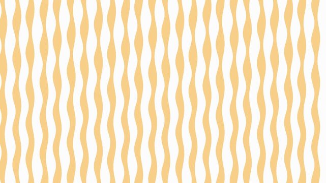 Abstract Wavy Stripes Background in Yellow and White, Seamless Motion