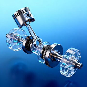 Piston Connecting Rod and Crankshaft Engine Components