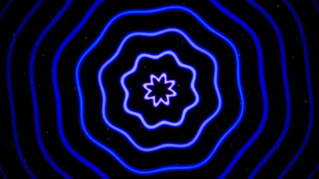 Deep Blue Wave Tunnel Futuristic Digital Motion Background