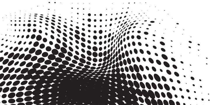 Elegant Black Halftone Dots on White Background Minimalist Texture