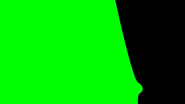 black fill reserved rubber stamp animation featuring a green screen chroma key background for easy video editing integration