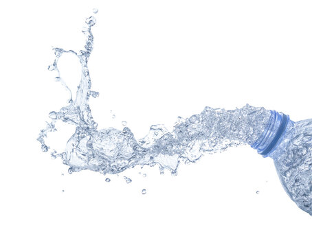 Water splash isolated on white background