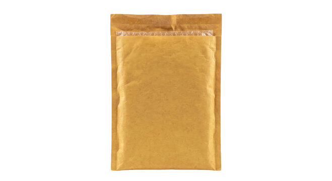 Brown padded envelope with bubble wrap interior for secure shipping