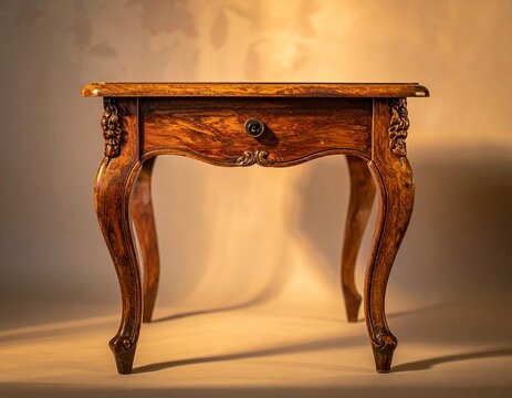 vintage wooden table isolated
