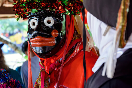 Mask from the traditional Folia de Reis festival in the interior of Minas Gerais state.