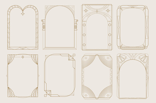Frame Set Art Deco Line Art