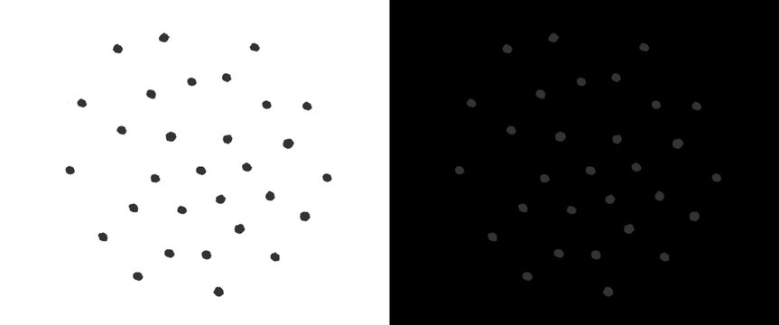 Minimalist stipple texture set, black and white grain pattern, hand drawn ink dots, organic halftone spray for vintage graphic design