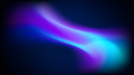 Naklejka premium Abstract Grainy Background with Dynamic Flowing Wave of Neon Electric Blue and Violet Purple Glow