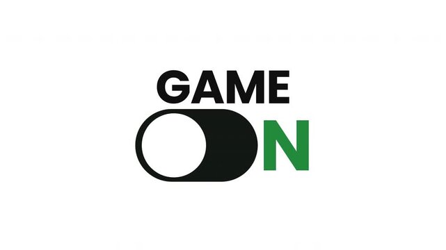 Bold Game On Toggle Switch Graphic Icon for Play Excitement Digital Concepts