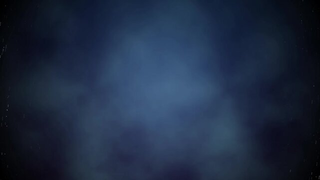 Glowing particle flow background animation with dark blue abstract smoke loop