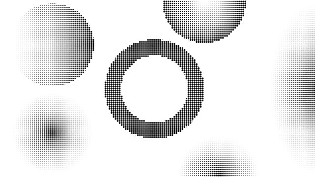 Geometric Dot Pattern Abstract Circle Design Isolated Background