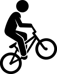 Fototapeta premium Black silhouette icon of a bmx flatland rider