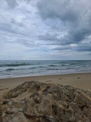 beach and boulder © mathsee