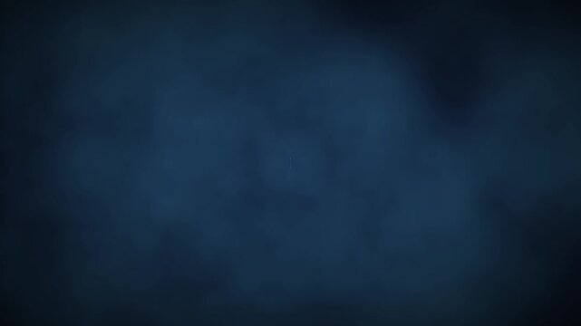 Dark blue abstract smoke background with faint glowing center particles loop