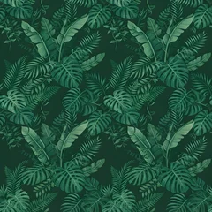 Tropical jungle leaves seamless pattern for textile and wallpaper © luci