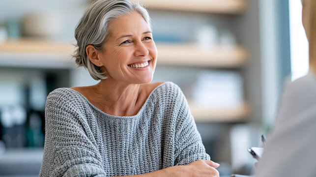 Older adult confidently discussing personal health concerns with a physician, senior wellness, healthcare communication, preventive medicine, treatment planning, patient