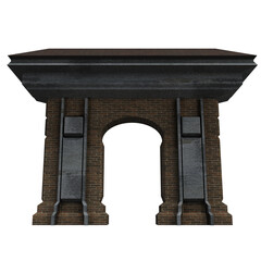Classic Red Brick Archway Structure Historic Architecture © G Graphic & Motion
