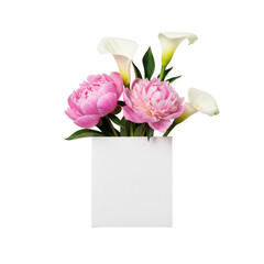Obraz premium Photorealistic high end 3d cgi render of beautiful beautiful pastel colored flower bouquet isolated on dark background for premium graphic design