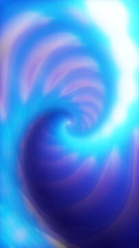 Smooth fluid blue and purple spiral tunnel with soft glow. Ideal for modern tech backgrounds, motion graphics, and digital media concepts.