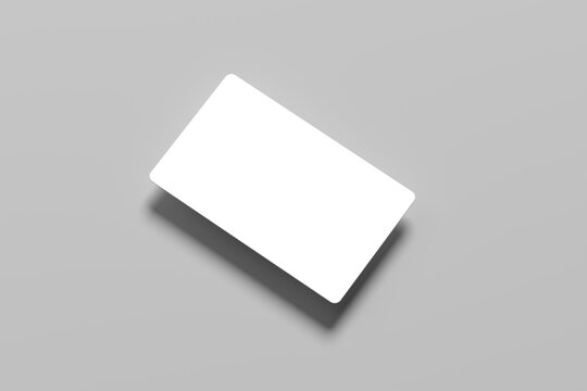 Blank business card mockup on white background