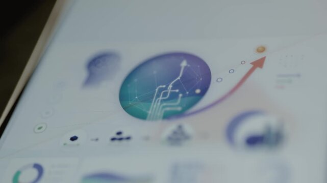 Upward arrow illustrates AI performance outlook