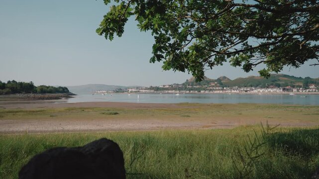 View of the River Conwy with boats and surrounding landscape, Conwy, Wales, UK - 10 September 2026.
