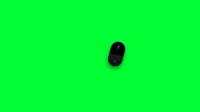 Minimalist Computer Mouse Motion Graphic Animation Isolated on Chroma Green