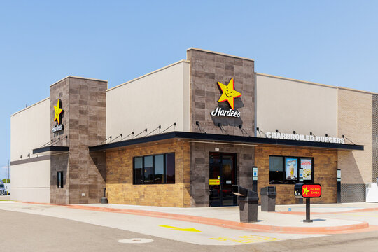 Joliet, IL, USA - August 28, 2026: Hardee's is an American fast food restaurant chain that's operated by CKE Restaurants Holdings.